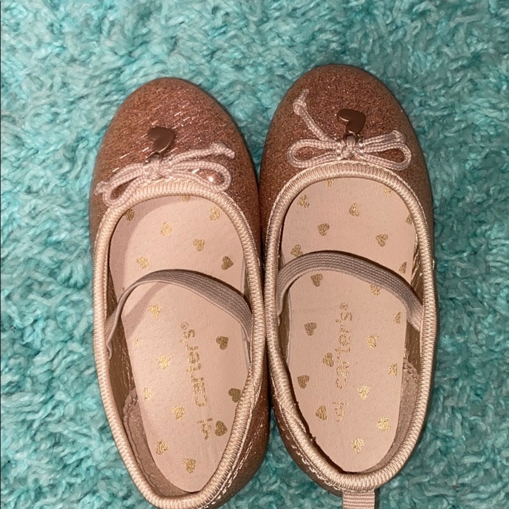 Gold ballerina flats